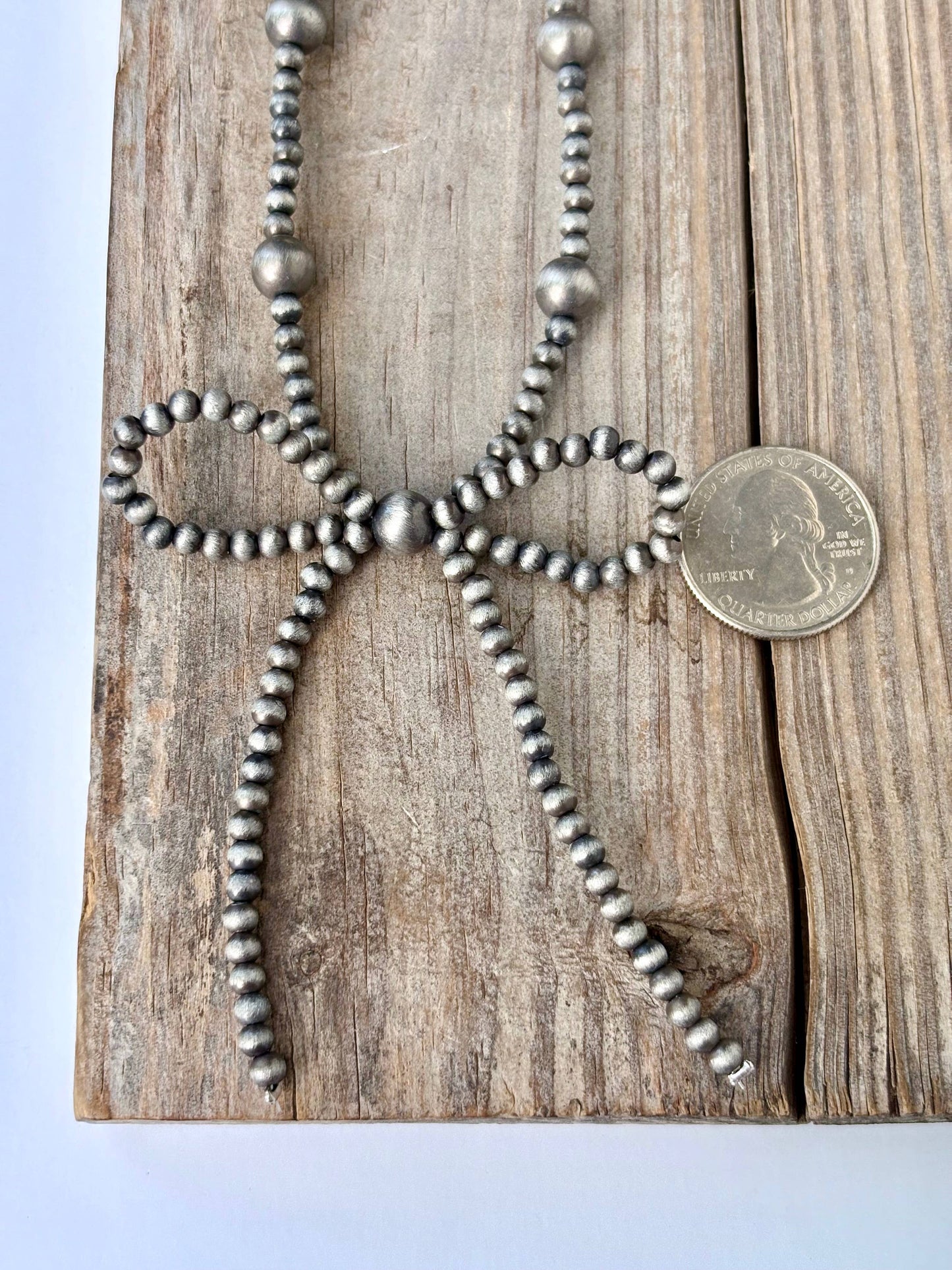Navajo Pearl Bead Bow Necklace