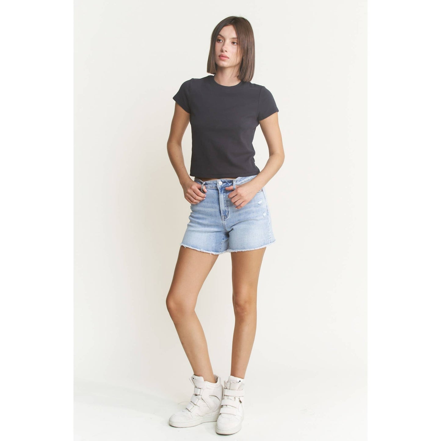 SUPER HIGH SHORTS RAW HEM
