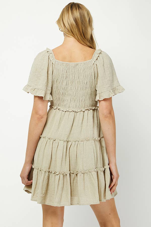 Ruffled Tiered Smocked Dress