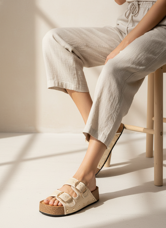 DOUBLE STRAP PLATFORM SANDAL