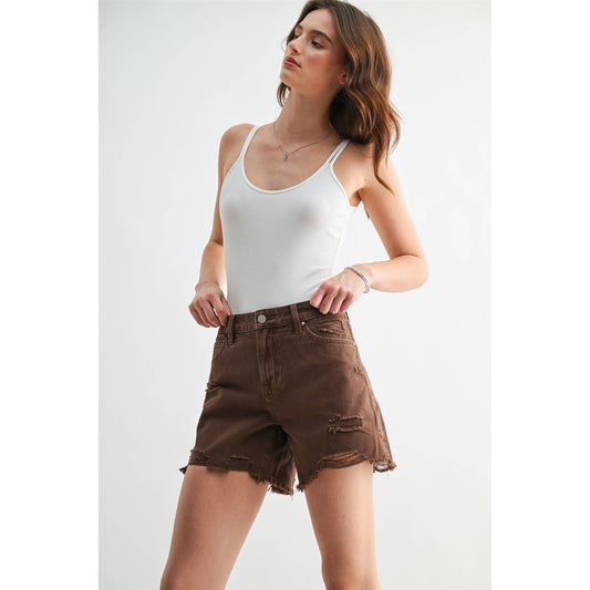 RIGID BOYFRIEND MIDI SHORTS