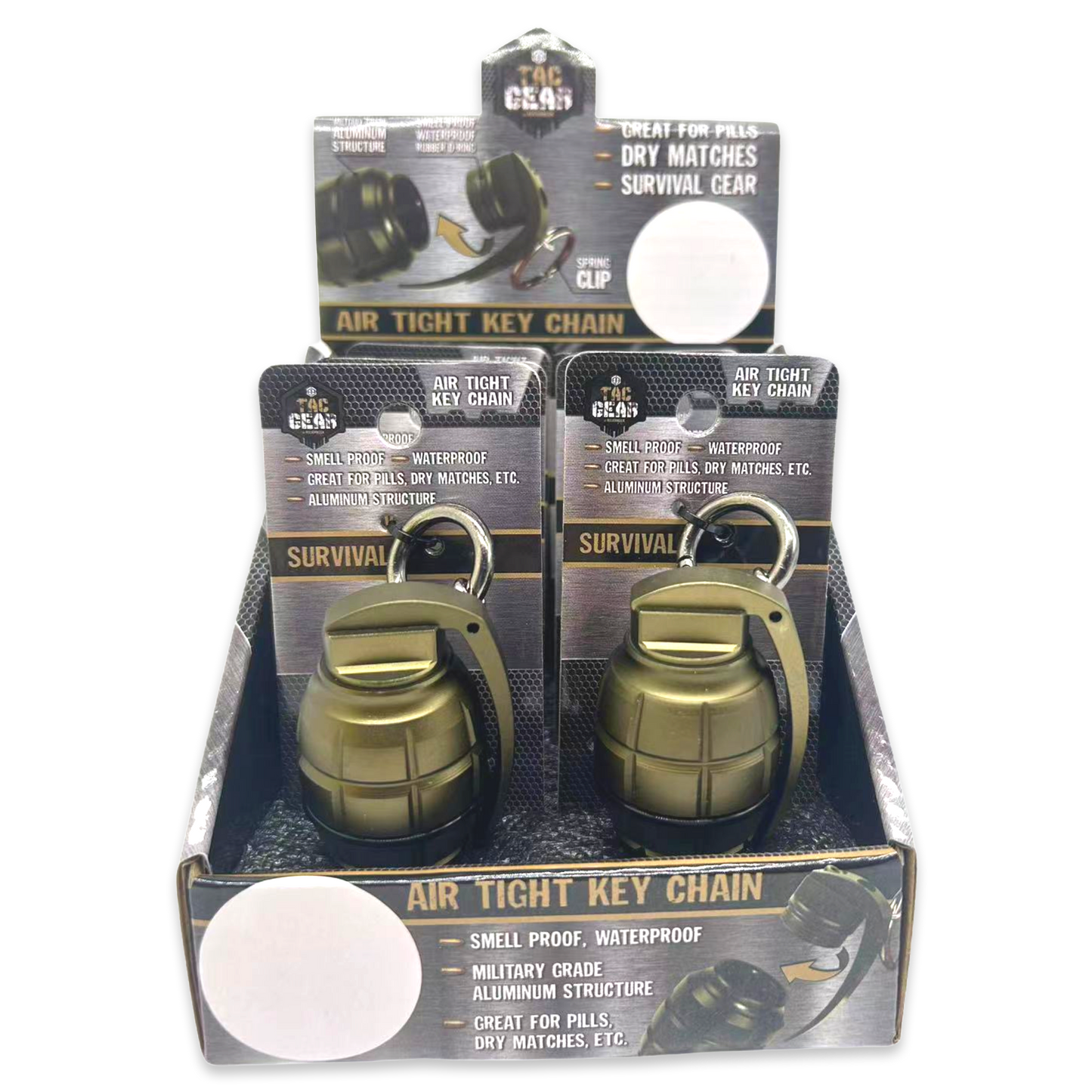 Tac Gear Grenade Air Tight Storage Key Chain