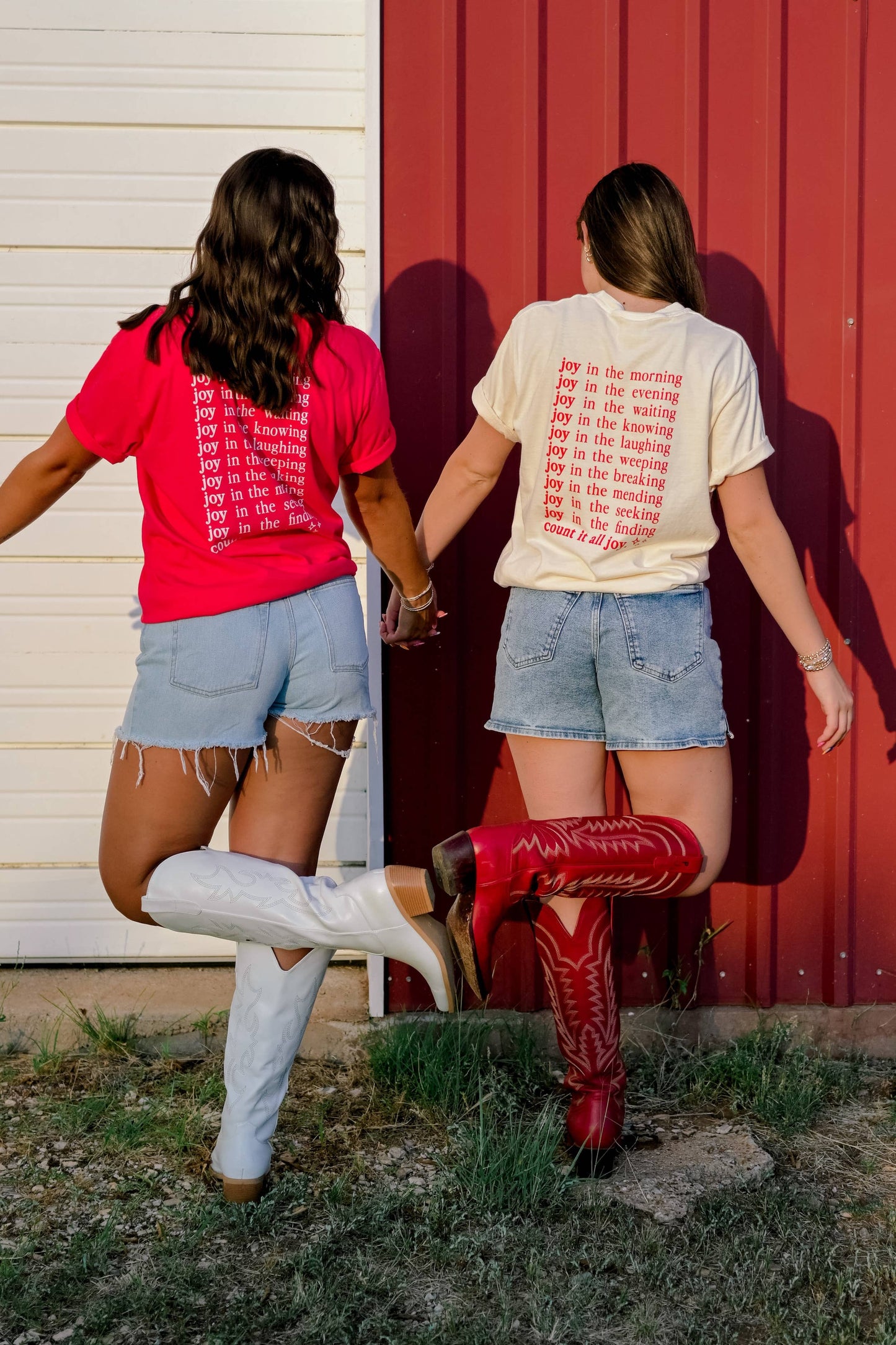 Count It All Joy Tee - Cherry Red