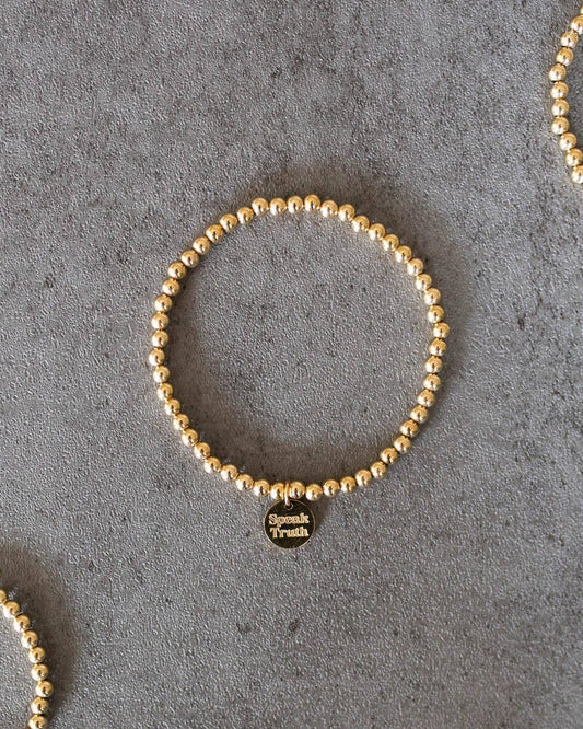 4mm Gold Bead Stacking Bracelet