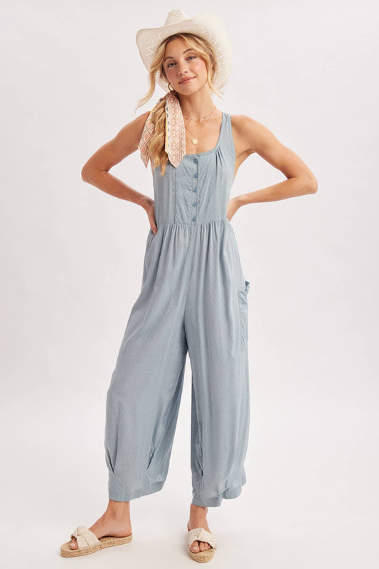 CROSS-BACK RELAXED JUMPSUIT